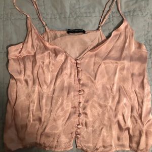 Brandy Melville, silky, pink top